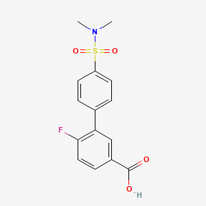 molecular formula C15H14FNO4S B6412204 3-(4-N,N-Dimethylsulfamoylphenyl)-4-fluorobenzoic acid, 95% CAS No. 1261968-97-1