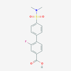 molecular formula C15H14FNO4S B6412209 4-(4-N,N-Dimethylsulfamoylphenyl)-3-fluorobenzoic acid, 95% CAS No. 1261914-15-1