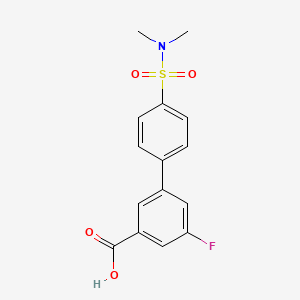 molecular formula C15H14FNO4S B6412213 3-(4-N,N-Dimethylsulfamoylphenyl)-5-fluorobenzoic acid, 95% CAS No. 1261915-78-9