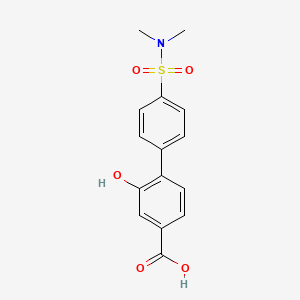 molecular formula C15H15NO5S B6412219 4-(4-N,N-Dimethylsulfamoylphenyl)-3-hydroxybenzoic acid, 95% CAS No. 1261914-08-2