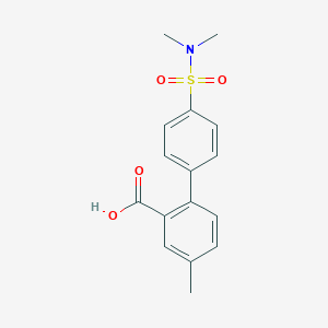 molecular formula C16H17NO4S B6412221 2-(4-N,N-Dimethylsulfamoylphenyl)-5-methylbenzoic acid, 95% CAS No. 1261915-72-3