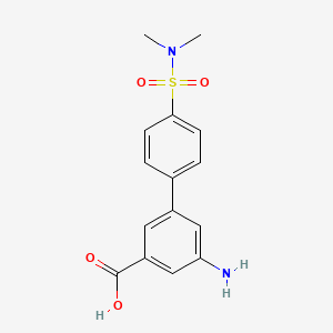 molecular formula C15H16N2O4S B6412234 3-Amino-5-(4-N,N-dimethylsulfamoylphenyl)benzoic acid, 95% CAS No. 1262011-21-1