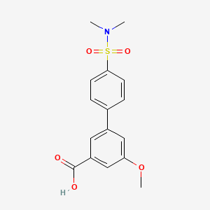 molecular formula C16H17NO5S B6412242 3-(4-N,N-Dimethylsulfamoylphenyl)-5-methoxybenzoic acid, 95% CAS No. 1261936-60-0