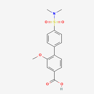molecular formula C16H17NO5S B6412244 4-(4-N,N-Dimethylsulfamoylphenyl)-3-methoxybenzoic acid, 95% CAS No. 1261969-03-2
