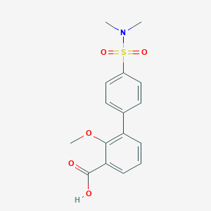 molecular formula C16H17NO5S B6412245 3-(4-N,N-Dimethylsulfamoylphenyl)-2-methoxybenzoic acid, 95% CAS No. 1261939-63-2