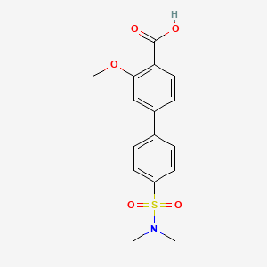 molecular formula C16H17NO5S B6412255 4-(4-N,N-Dimethylsulfamoylphenyl)-2-methoxybenzoic acid, 95% CAS No. 1261914-28-6