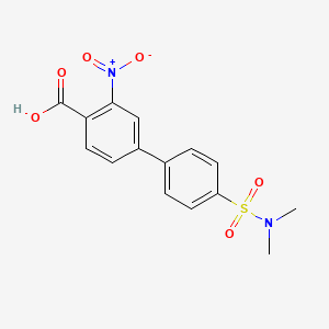 molecular formula C15H14N2O6S B6412264 4-(4-N,N-Dimethylsulfamoylphenyl)-2-nitrobenzoic acid, 95% CAS No. 1261907-00-9