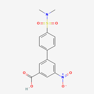 molecular formula C15H14N2O6S B6412281 3-(4-N,N-Dimethylsulfamoylphenyl)-5-nitrobenzoic acid, 95% CAS No. 1261899-38-0