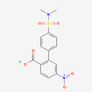 molecular formula C15H14N2O6S B6412296 2-(4-N,N-Dimethylsulfamoylphenyl)-4-nitrobenzoic acid, 95% CAS No. 1261914-47-9