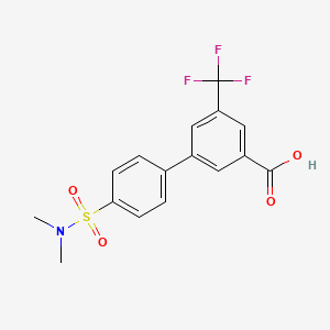 molecular formula C16H14F3NO4S B6412319 3-(4-N,N-Dimethylsulfamoylphenyl)-5-trifluoromethylbenzoic acid, 95% CAS No. 1261901-55-6