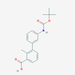 molecular formula C19H21NO4 B6412418 3-(3-BOC-Aminophenyl)-2-methylbenzoic acid, 95% CAS No. 1261981-65-0
