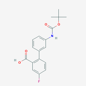 2-(3-BOC-Aminophenyl)-5-fluorobenzoic acid, 95%