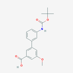 molecular formula C19H21NO5 B6412491 3-(3-BOC-Aminophenyl)-5-methoxybenzoic acid, 95% CAS No. 1261990-21-9