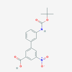 molecular formula C18H18N2O6 B6412538 3-(3-BOC-Aminophenyl)-5-nitrobenzoic acid, 95% CAS No. 1261940-66-2