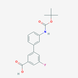 molecular formula C18H18FNO4 B6412558 3-(3-BOC-Aminophenyl)-5-fluorobenzoic acid, 95% CAS No. 1261936-95-1