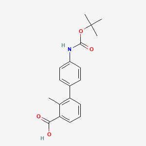molecular formula C19H21NO4 B6412574 3-(4-BOC-Aminophenyl)-2-methylbenzoic acid, 95% CAS No. 1261940-71-9