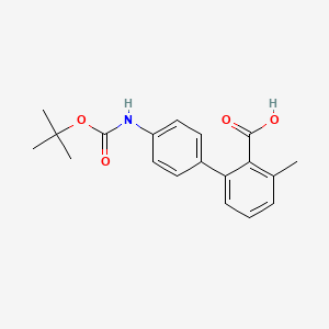 molecular formula C19H21NO4 B6412602 2-(4-BOC-Aminophenyl)-6-methylbenzoic acid, 95% CAS No. 1261915-40-5