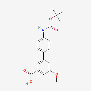 molecular formula C19H21NO5 B6412622 3-(4-BOC-Aminophenyl)-5-methoxybenzoic acid, 95% CAS No. 1261961-03-8