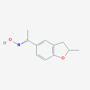 molecular formula C11H13NO2 B064127 1-(2-Methyl-2,3-dihydrobenzo[b]furan-5-yl)ethan-1-one oxime CAS No. 175136-43-3