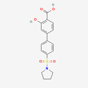 2-Hydroxy-4-[4-(pyrrolidinylsulfonyl)phenyl]benzoic acid, 95%