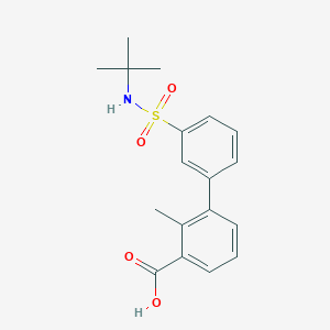 molecular formula C18H21NO4S B6412993 3-(3-t-Butylsulfamoylphenyl)-2-methylbenzoic acid, 95% CAS No. 1261997-30-1