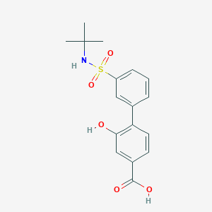 molecular formula C17H19NO5S B6413012 4-(3-t-Butylsulfamoylphenyl)-3-hydroxybenzoic acid, 95% CAS No. 1261941-28-9