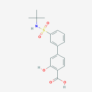 molecular formula C17H19NO5S B6413021 4-(3-t-Butylsulfamoylphenyl)-2-hydroxybenzoic acid, 95% CAS No. 1261981-77-4