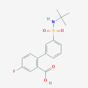 molecular formula C17H18FNO4S B6413034 2-(3-t-Butylsulfamoylphenyl)-5-fluorobenzoic acid, 95% CAS No. 1261981-89-8