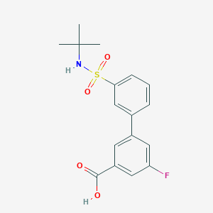 molecular formula C17H18FNO4S B6413042 3-(3-t-Butylsulfamoylphenyl)-5-fluorobenzoic acid, 95% CAS No. 1261981-94-5