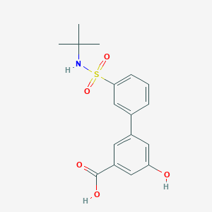 molecular formula C17H19NO5S B6413047 3-(3-t-Butylsulfamoylphenyl)-5-hydroxybenzoic acid, 95% CAS No. 1261997-41-4