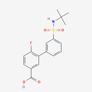 molecular formula C17H18FNO4S B6413050 3-(3-t-Butylsulfamoylphenyl)-4-fluorobenzoic acid, 95% CAS No. 1261899-57-3