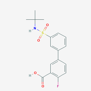 molecular formula C17H18FNO4S B6413058 5-(3-t-Butylsulfamoylphenyl)-2-fluorobenzoic acid, 95% CAS No. 1261990-63-9