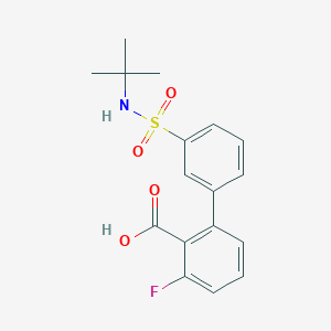 molecular formula C17H18FNO4S B6413071 2-(3-t-Butylsulfamoylphenyl)-6-fluorobenzoic acid, 95% CAS No. 1262011-28-8