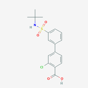 molecular formula C17H18ClNO4S B6413094 4-(3-t-Butylsulfamoylphenyl)-2-chlorobenzoic acid, 95% CAS No. 1261916-84-0