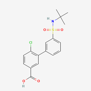 molecular formula C17H18ClNO4S B6413101 3-(3-t-Butylsulfamoylphenyl)-4-chlorobenzoic acid, 95% CAS No. 1261916-88-4