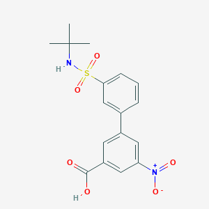 molecular formula C17H18N2O6S B6413113 3-(3-t-Butylsulfamoylphenyl)-5-nitrobenzoic acid, 95% CAS No. 1261941-37-0