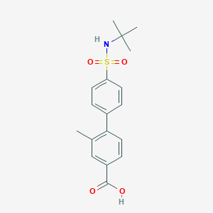 molecular formula C18H21NO4S B6413125 4-(4-t-Butylsulfamoylphenyl)-3-methylbenzoic acid, 95% CAS No. 1261969-87-2