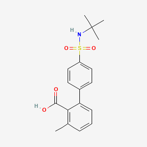 molecular formula C18H21NO4S B6413128 2-(4-t-Butylsulfamoylphenyl)-6-methylbenzoic acid, 95% CAS No. 1261972-15-9