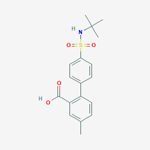 molecular formula C18H21NO4S B6413136 2-(4-t-Butylsulfamoylphenyl)-5-methylbenzoic acid, 95% CAS No. 1261961-15-2