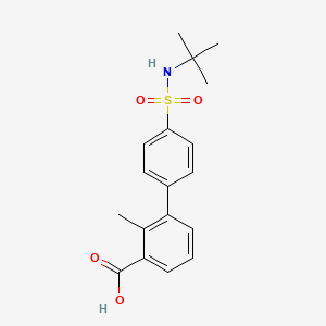 molecular formula C18H21NO4S B6413141 3-(4-t-Butylsulfamoylphenyl)-2-methylbenzoic acid, 95% CAS No. 1261941-39-2