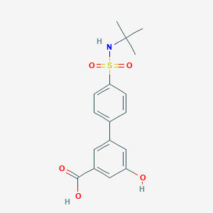 molecular formula C17H19NO5S B6413151 3-(4-t-Butylsulfamoylphenyl)-5-hydroxybenzoic acid, 95% CAS No. 1261969-90-7