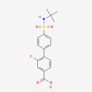 molecular formula C17H18FNO4S B6413158 4-(4-t-Butylsulfamoylphenyl)-3-fluorobenzoic acid, 95% CAS No. 1261917-00-3