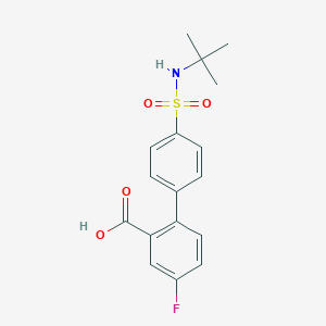 molecular formula C17H18FNO4S B6413160 2-(4-t-Butylsulfamoylphenyl)-5-fluorobenzoic acid, 95% CAS No. 1261916-99-7