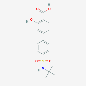 molecular formula C17H19NO5S B6413161 4-(4-t-Butylsulfamoylphenyl)-2-hydroxybenzoic acid, 95% CAS No. 1262007-97-5