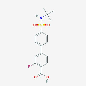 molecular formula C17H18FNO4S B6413170 4-(4-t-Butylsulfamoylphenyl)-2-fluorobenzoic acid, 95% CAS No. 1262008-14-9