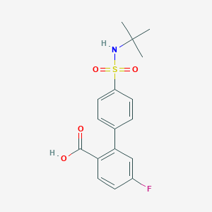 molecular formula C17H18FNO4S B6413177 2-(4-t-Butylsulfamoylphenyl)-4-fluorobenzoic acid, 95% CAS No. 1261972-20-6