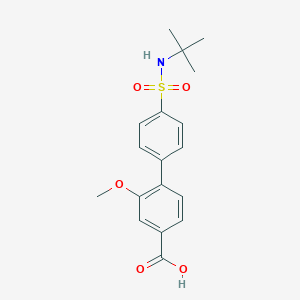 molecular formula C18H21NO5S B6413184 4-(4-t-Butylsulfamoylphenyl)-3-methoxybenzoic acid, 95% CAS No. 1261909-70-9