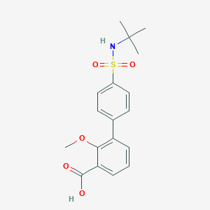 molecular formula C18H21NO5S B6413186 3-(4-t-Butylsulfamoylphenyl)-2-methoxybenzoic acid, 95% CAS No. 1261972-53-5
