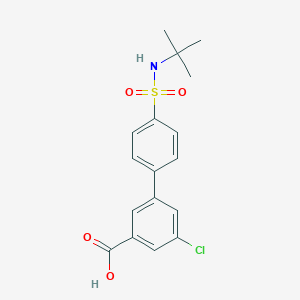molecular formula C17H18ClNO4S B6413200 3-(4-t-Butylsulfamoylphenyl)-5-chlorobenzoic acid, 95% CAS No. 1261961-18-5