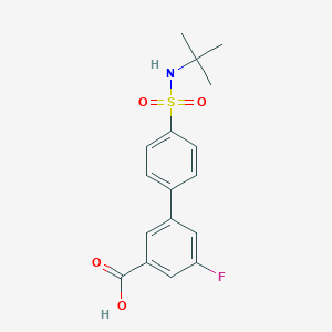 molecular formula C17H18FNO4S B6413202 3-(4-t-Butylsulfamoylphenyl)-5-fluorobenzoic acid, 95% CAS No. 1261899-61-9